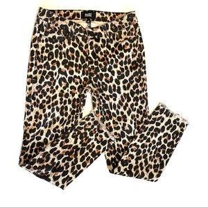 PAIGE Leopard Print Ankle Jeans